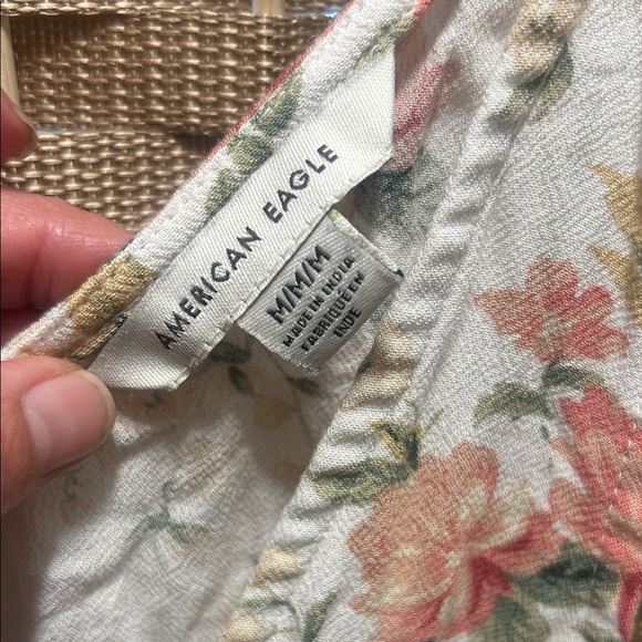 American Eagle Outfitters Floral Jumpsuit - Cream and Pink - Picture 4 of 6